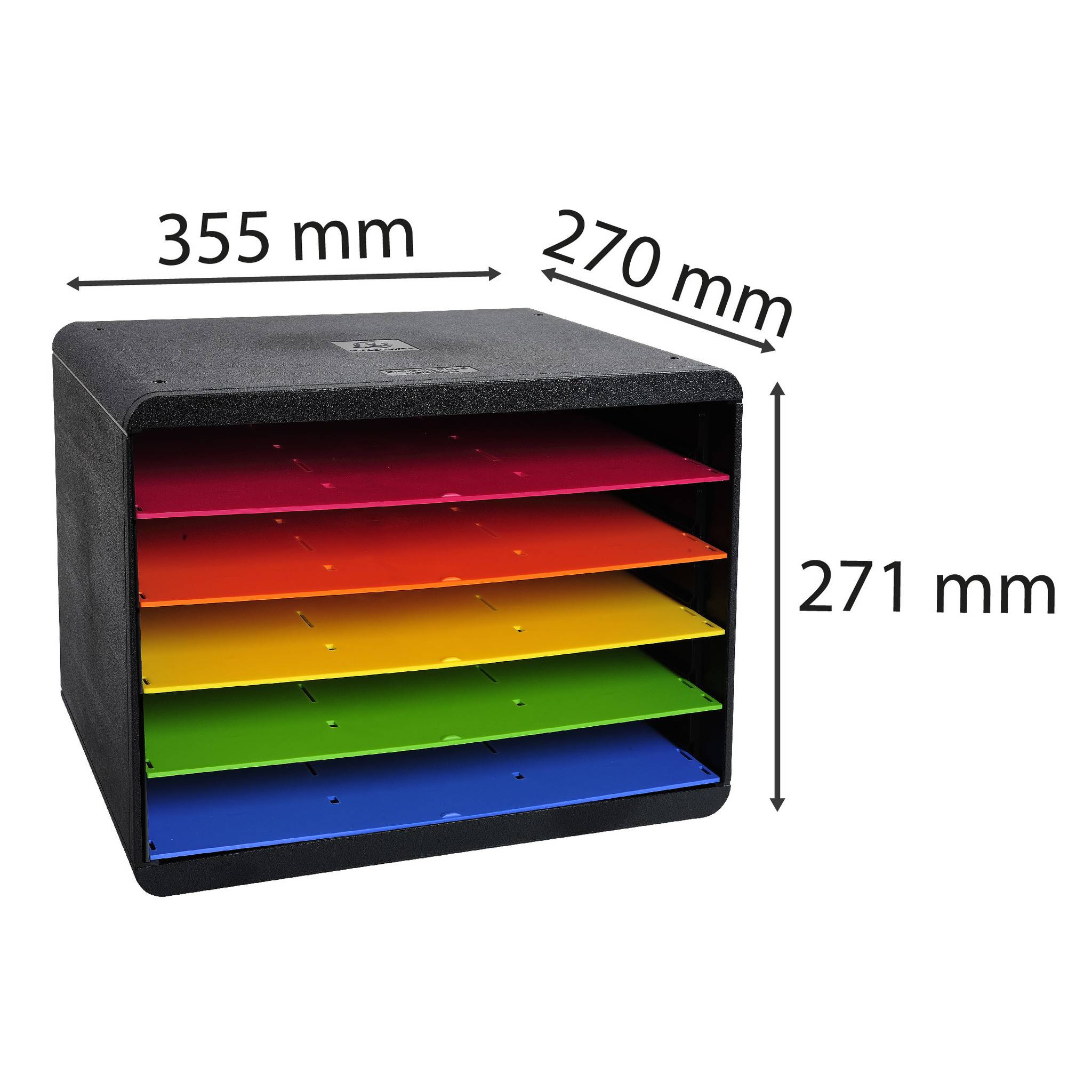 Exacompta Desktopsorter mit 5 Fächern, Querformat, Iderama, Regenbogen, 305798D