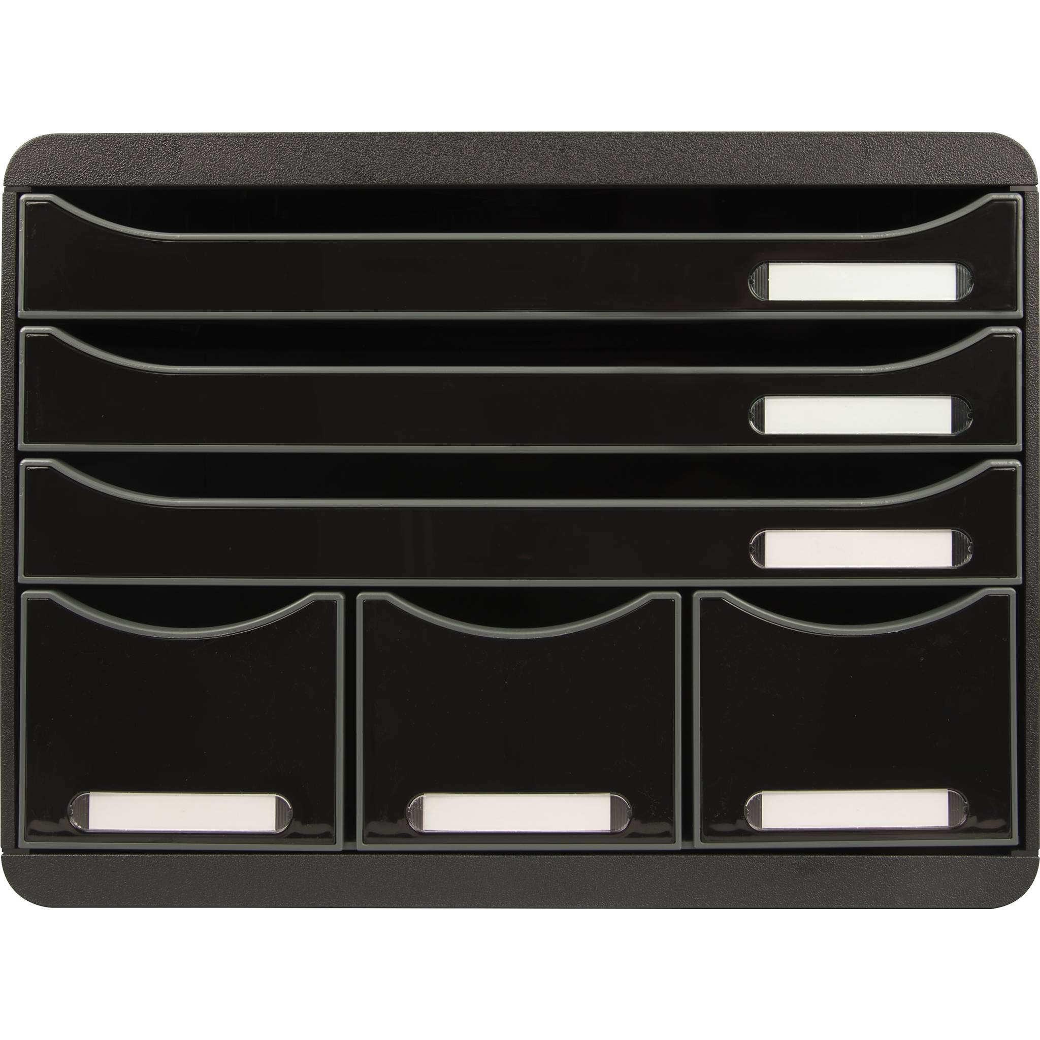 Exacompta Schubladenbox STOREBOX 6 offene Schubladen Glossy Schwarz 306714D