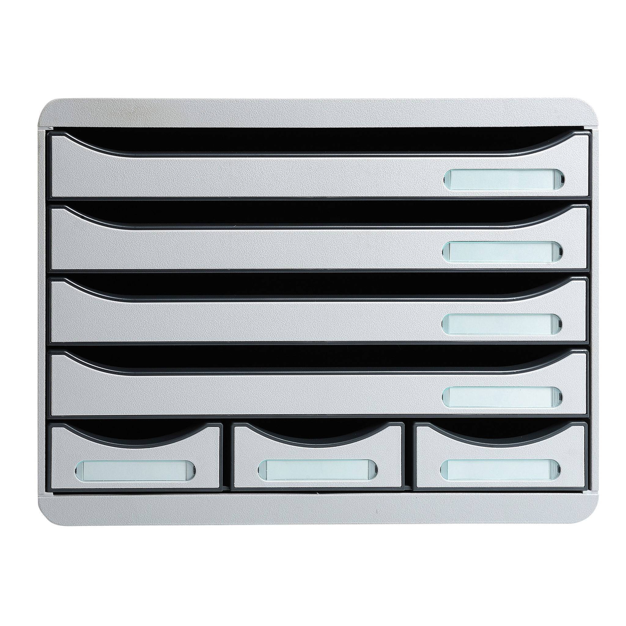 Exacompta Schubladenbox STOREBOX 7 offene Schubladen Office Lichtgrau 307740D