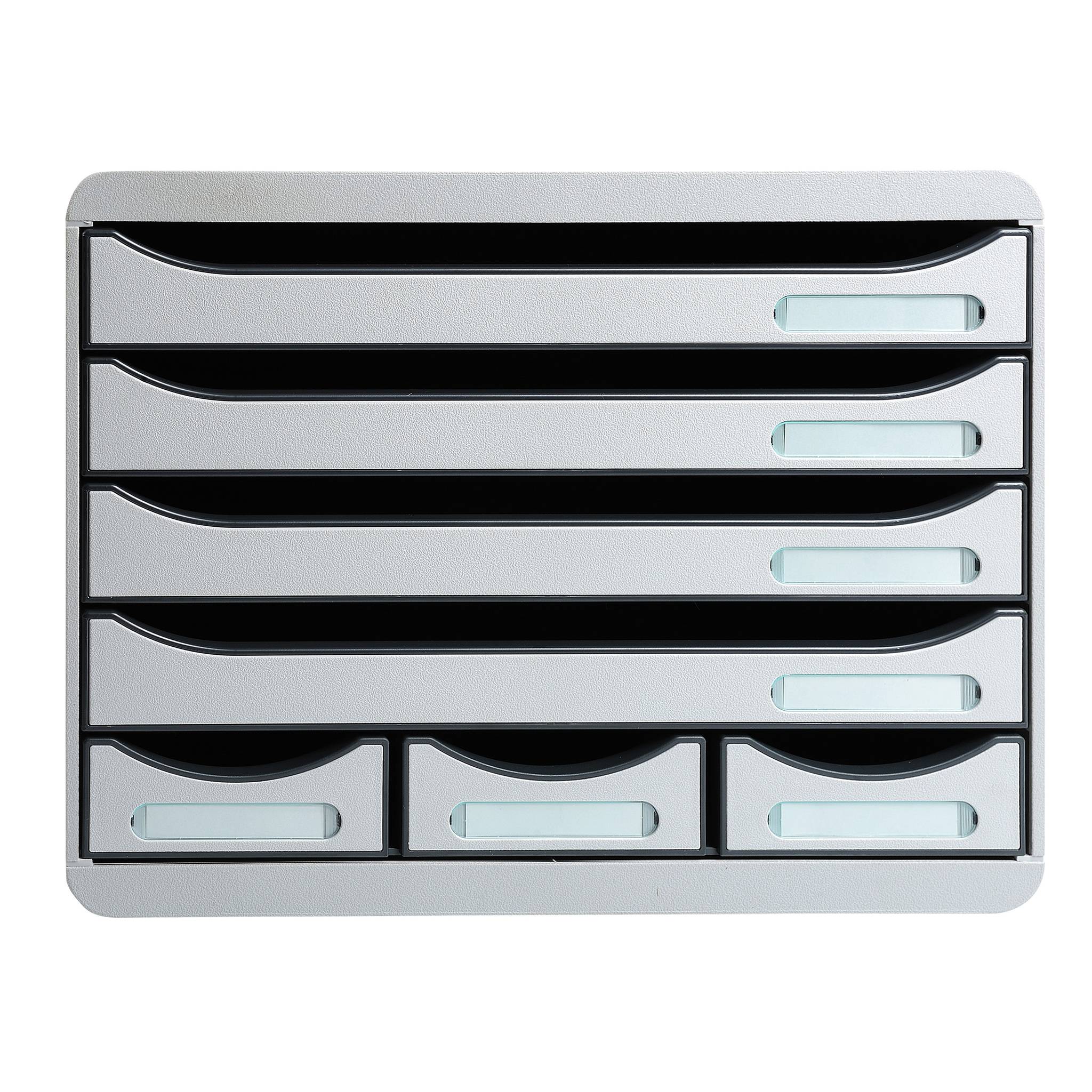 Exacompta Schubladenbox STOREBOX 7 offene Schubladen Office Lichtgrau 307740D