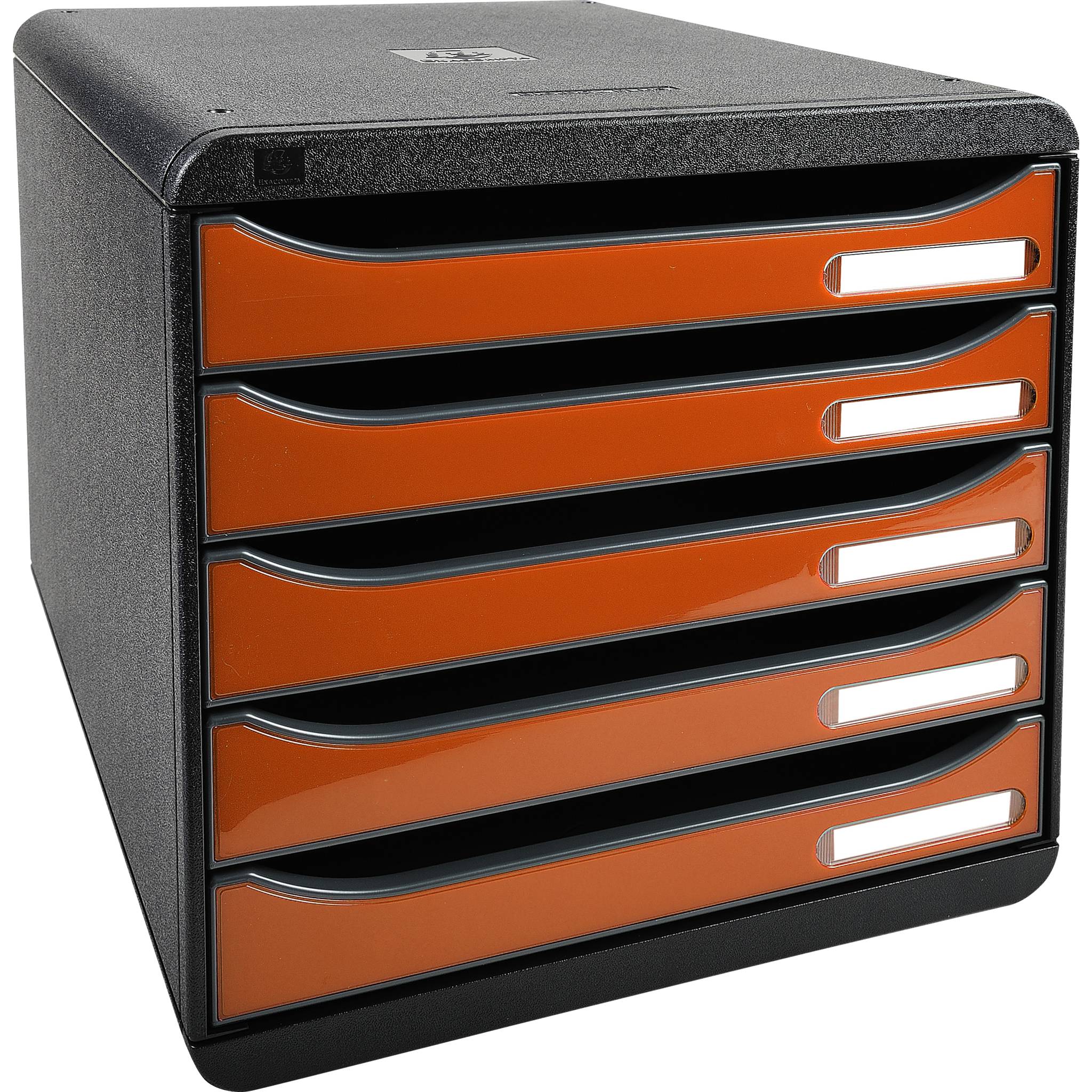 Exacompta Schubladenbox Big Box Plus 5 offene Schubladen Orange glossy 3097288D