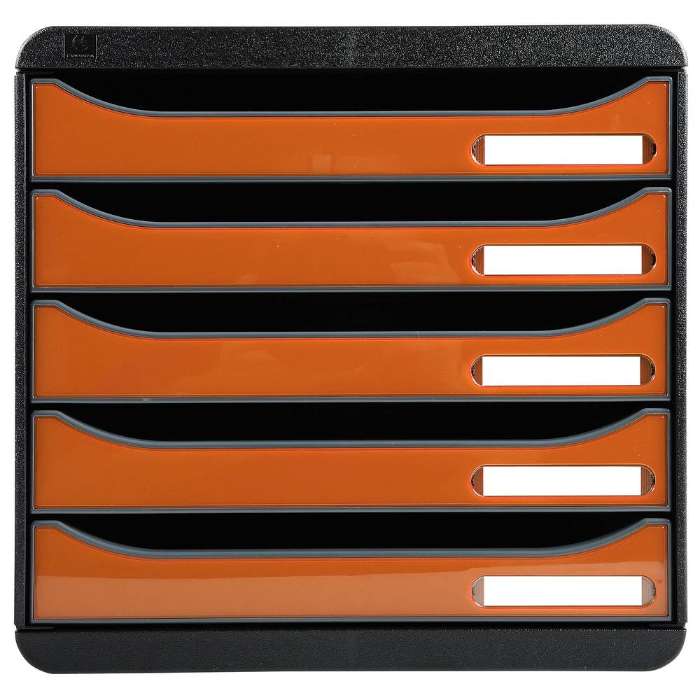 Exacompta Schubladenbox Big Box Plus 5 offene Schubladen Orange glossy 3097288D