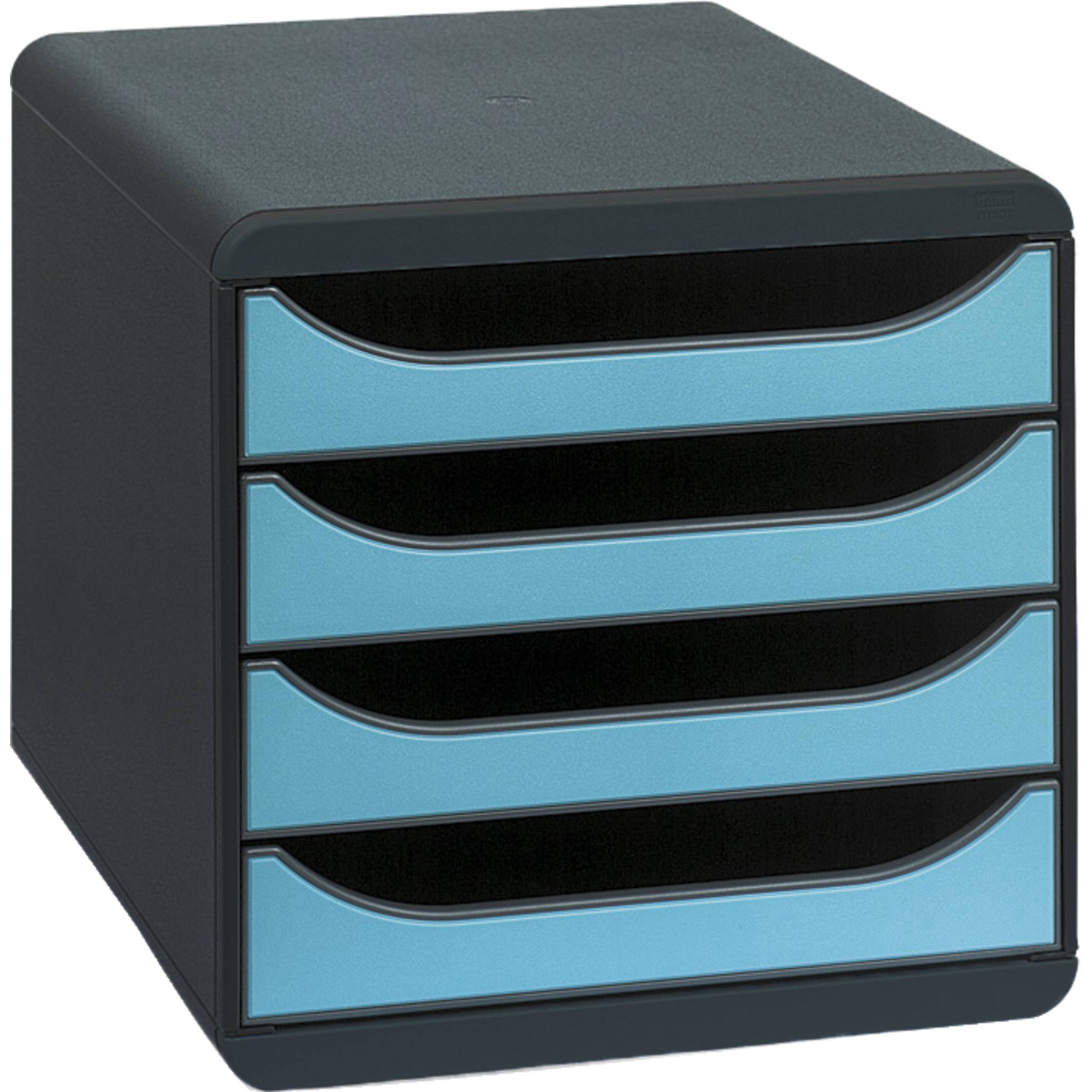 Exacompta Schubladenbox Big Box, 4 offene Schubladen, Iderama - Türkis - 310782D