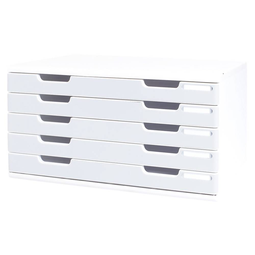 Exacompta Schubladenbox MODULO A3, 5 geschlossene Laden - Steingrau - 322041D