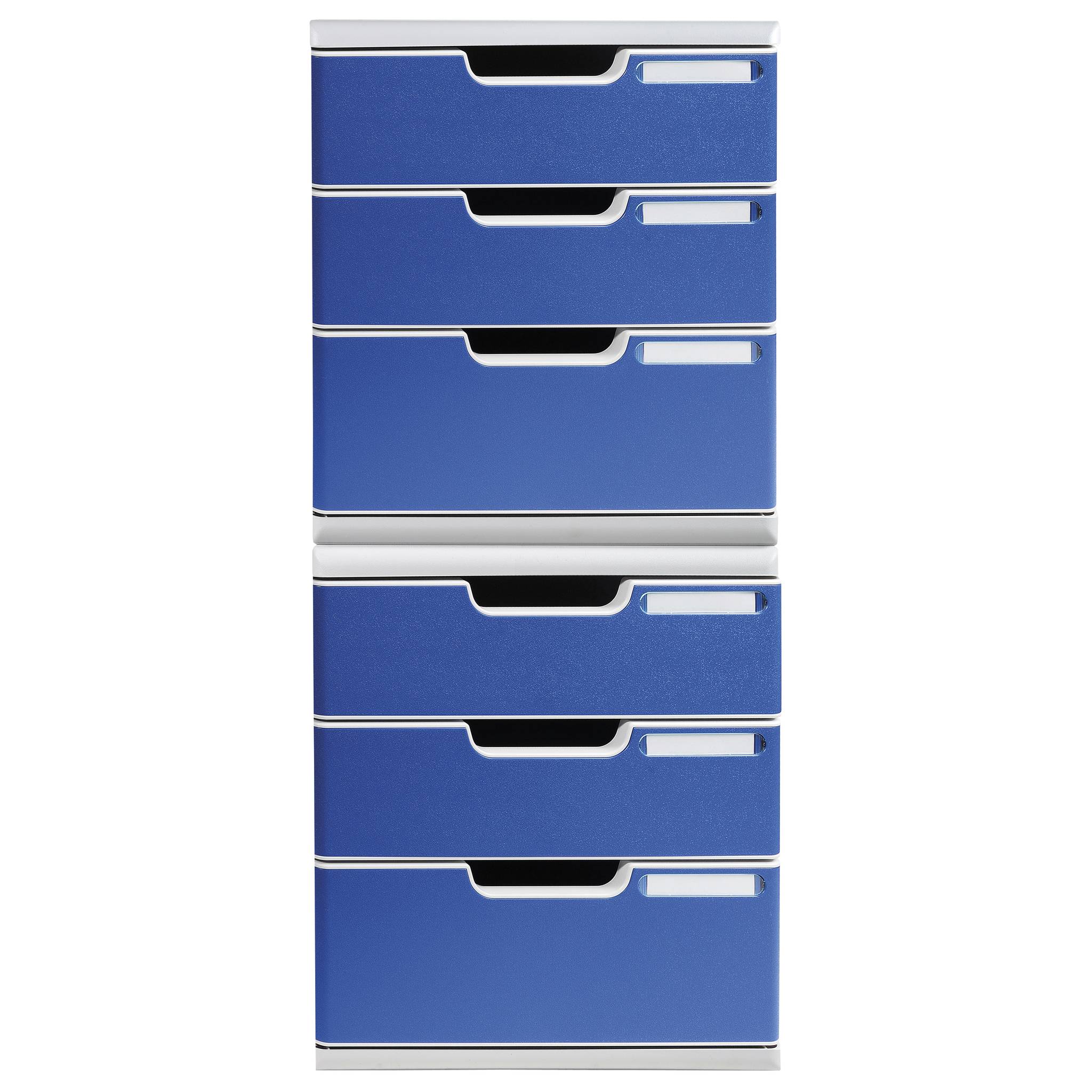 Exacompta Schubladenbox MODULO A4, 3 geschlossene Schubladen - Blau - 325003D