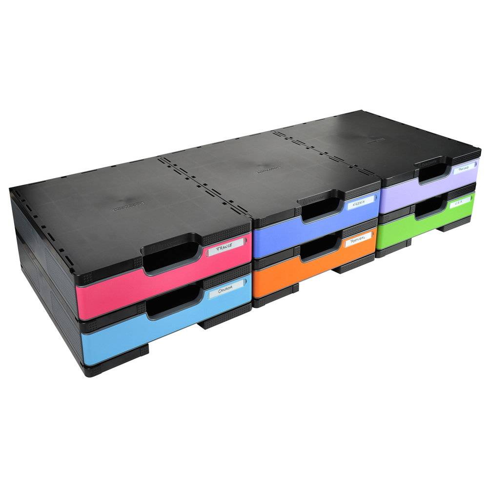 Exacompta MODULODOC, Standard Basiselement-Set, EcoBlack - Dunkelgrau - 340714D