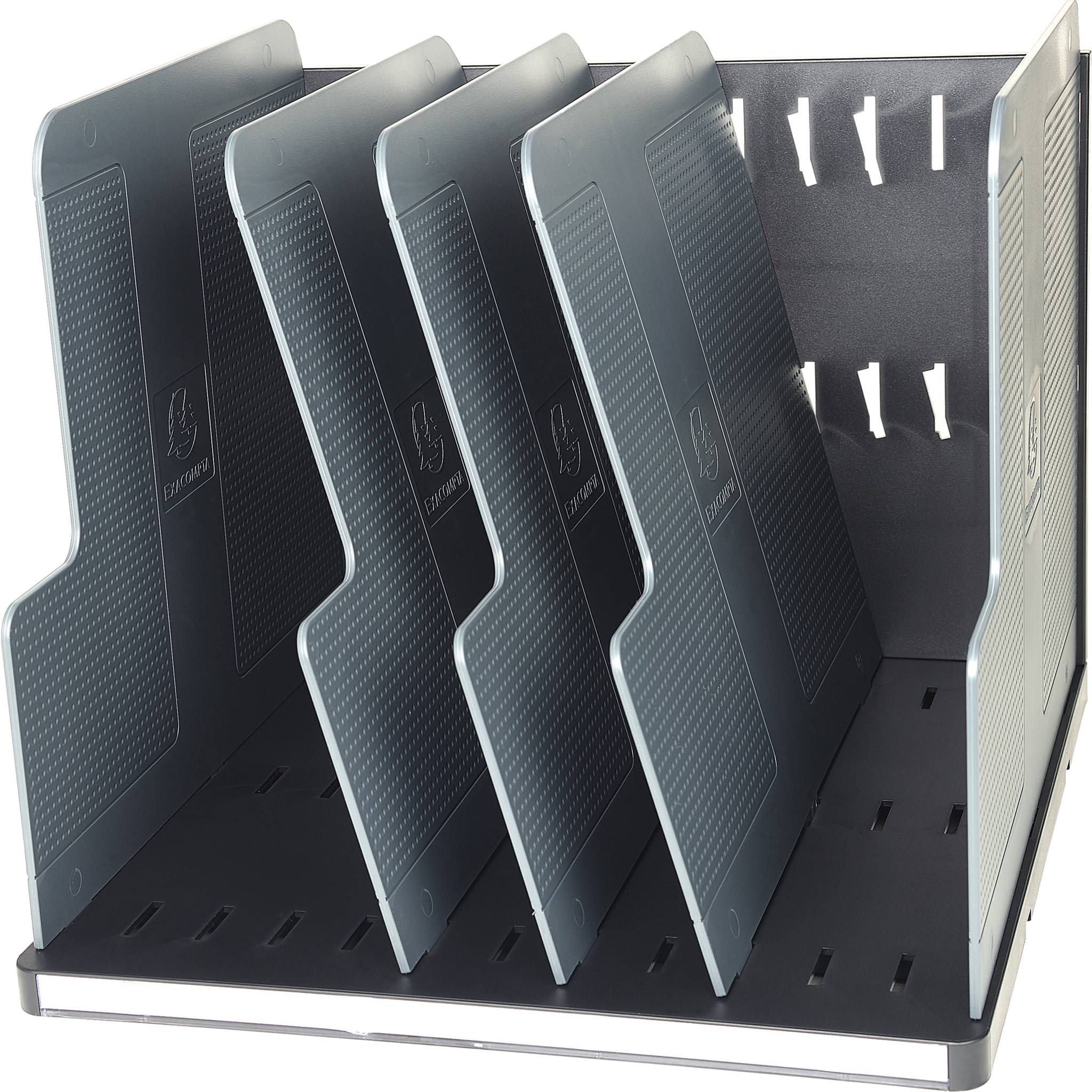 Exacompta MODULOTOP vertikaler Sorter 5 Trennplatten Schwarz/grau 390714D