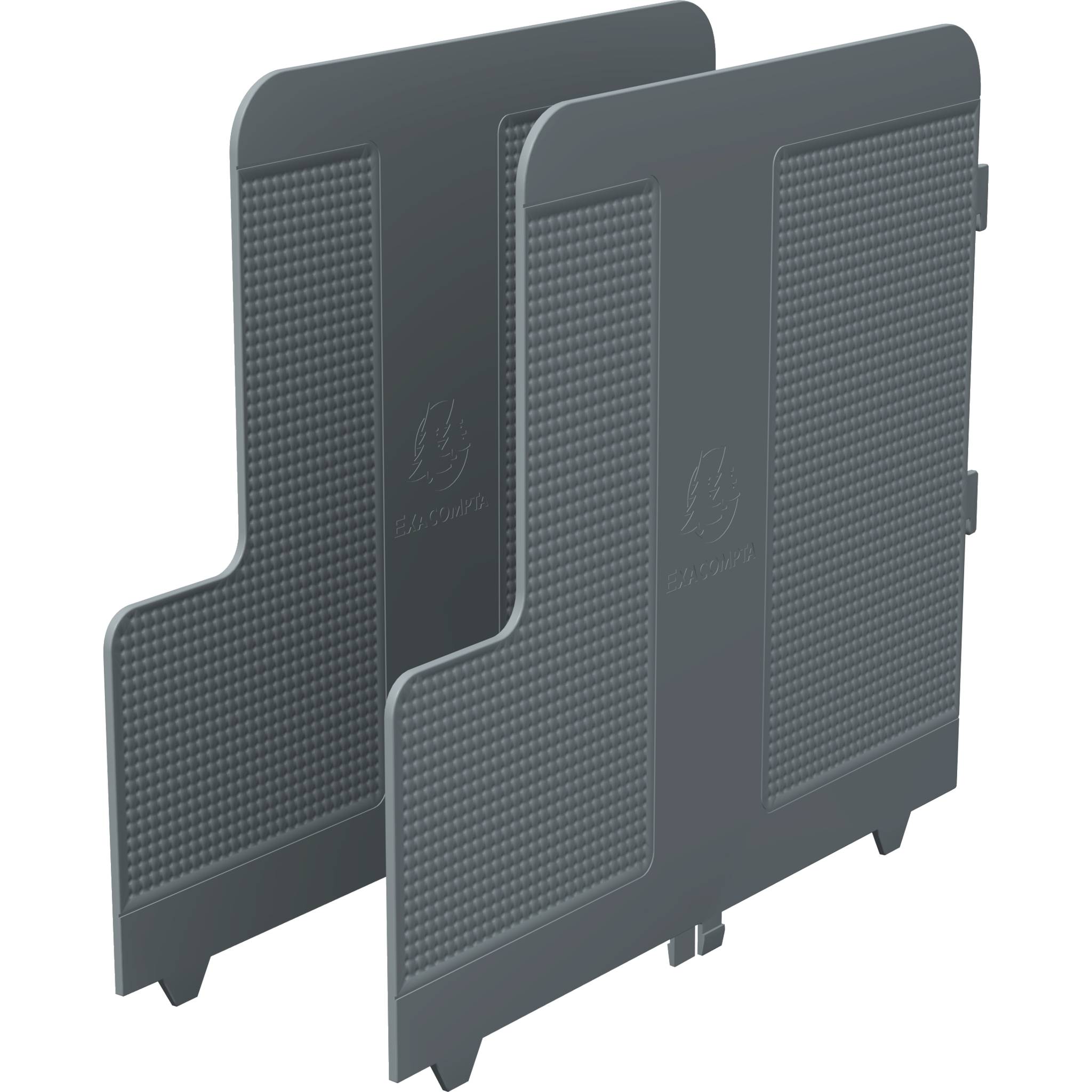 Exacompta MODULOTOP, Set mit 2 Trennplatten, EcoBlack - Dunkelgrau - 39107D