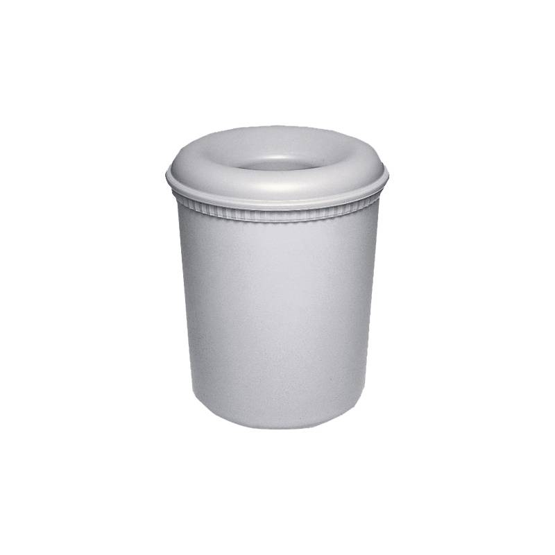 EXACOMPTA Sicherheitspapierkorb, 15 Liter, PP, steingrau