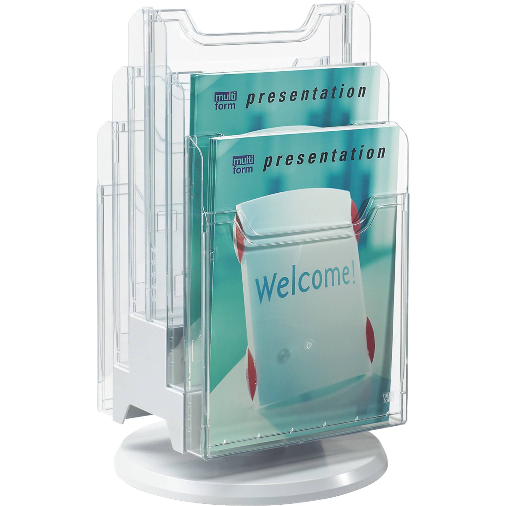 Exacompta Tischprospekthalter Drehständer 6 Fächer A4 315x315x465 cm 60558D