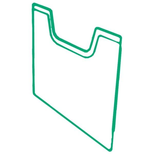 Deckplatte für Prospektfächer A4 quer lichtgrau