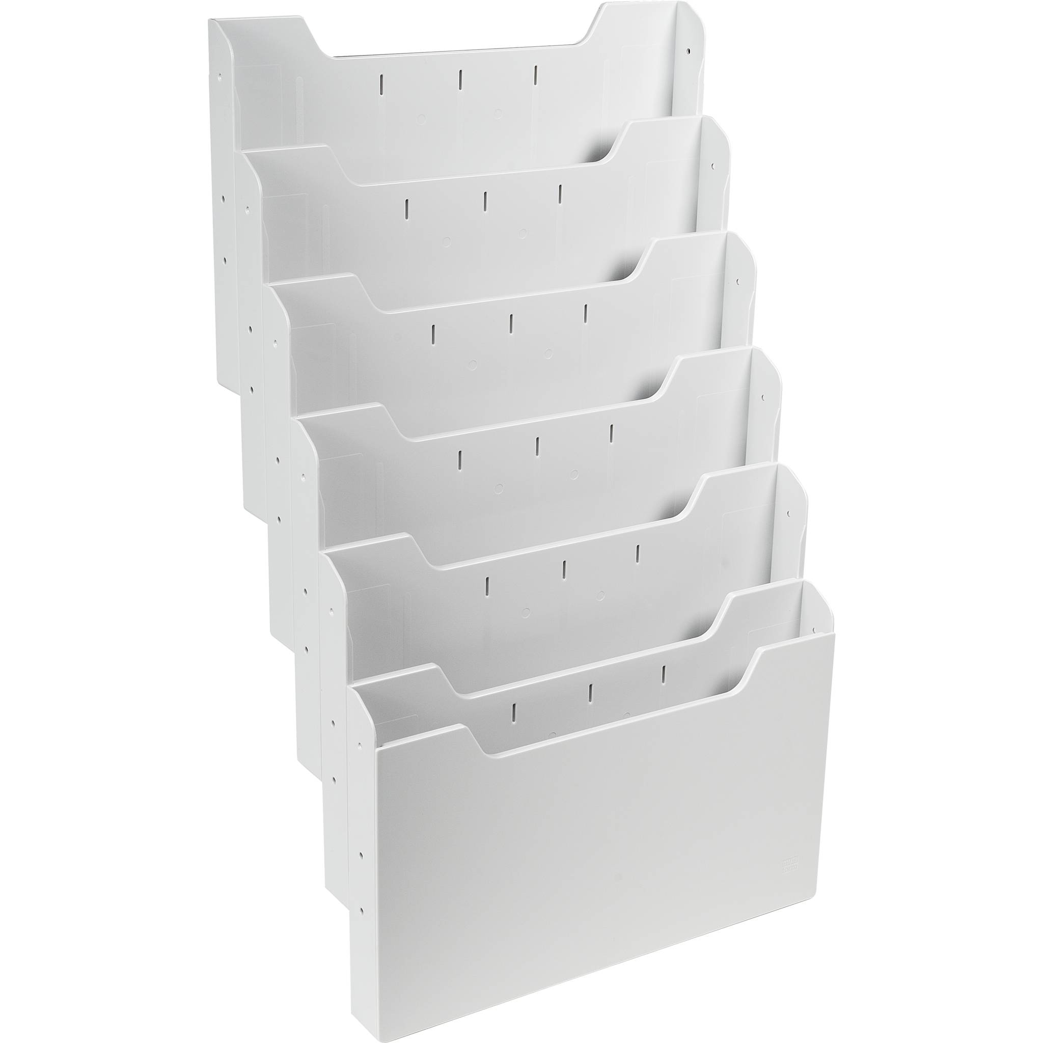 Exacompta Wandprospektständer horizontal 6 Fächer A4 Lichtgrau 63240D