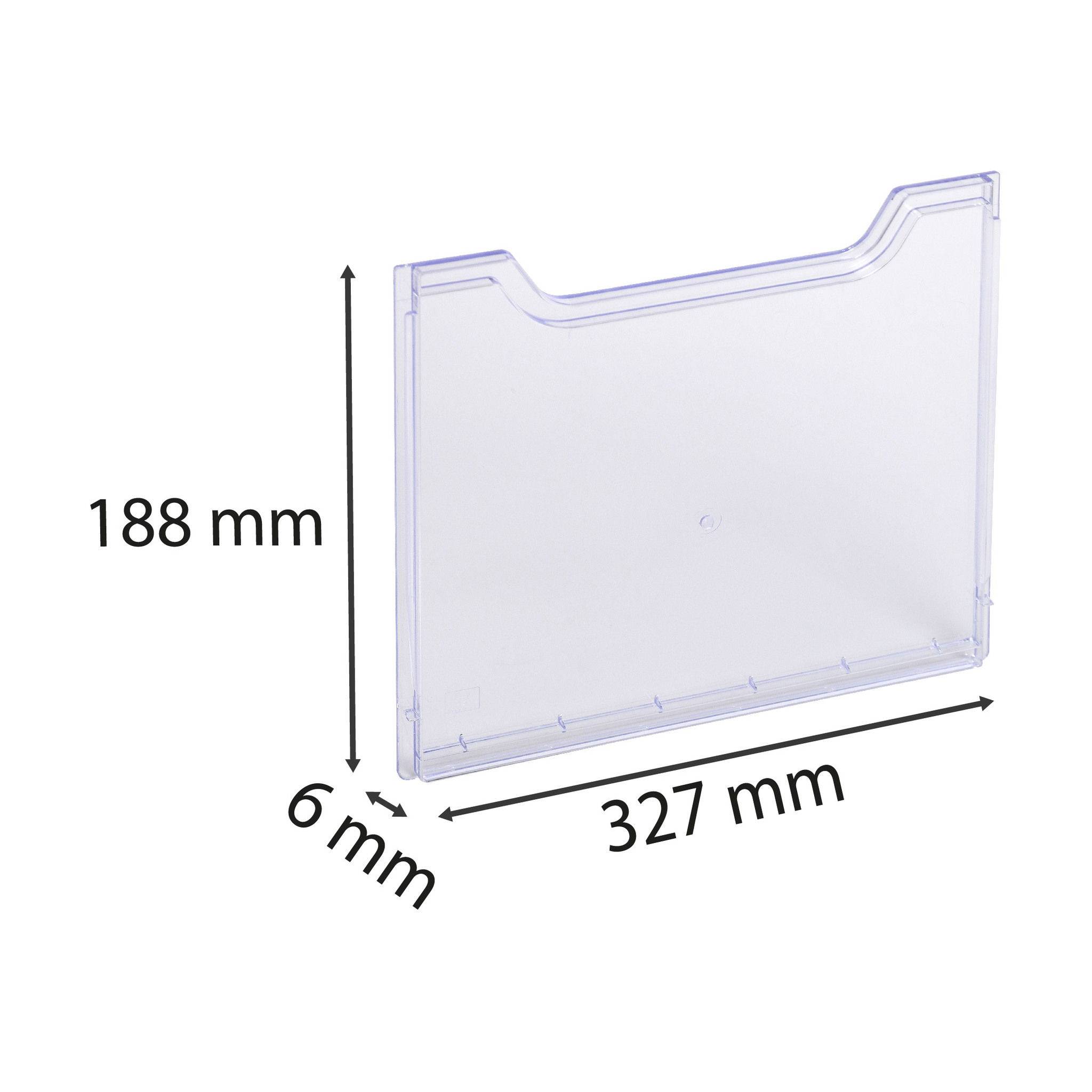 Exacompta Deckplatte A4 für Prospekthalter horizontal Exacryl Kristall 64058D