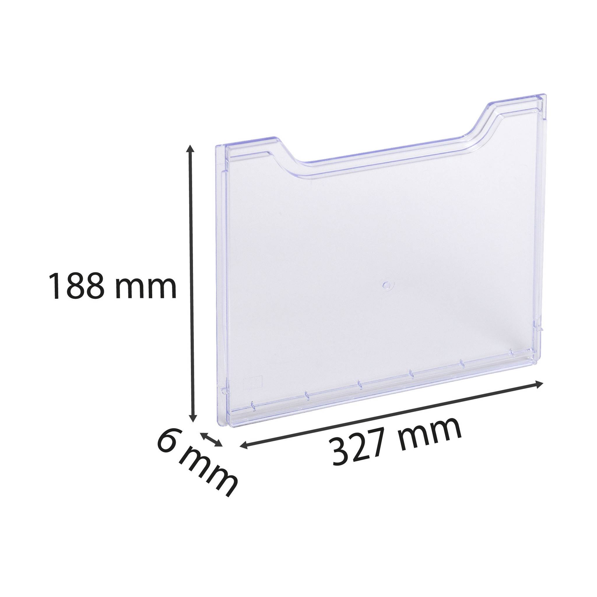 Exacompta Deckplatte A4 für Prospekthalter horizontal Exacryl Kristall 64058D