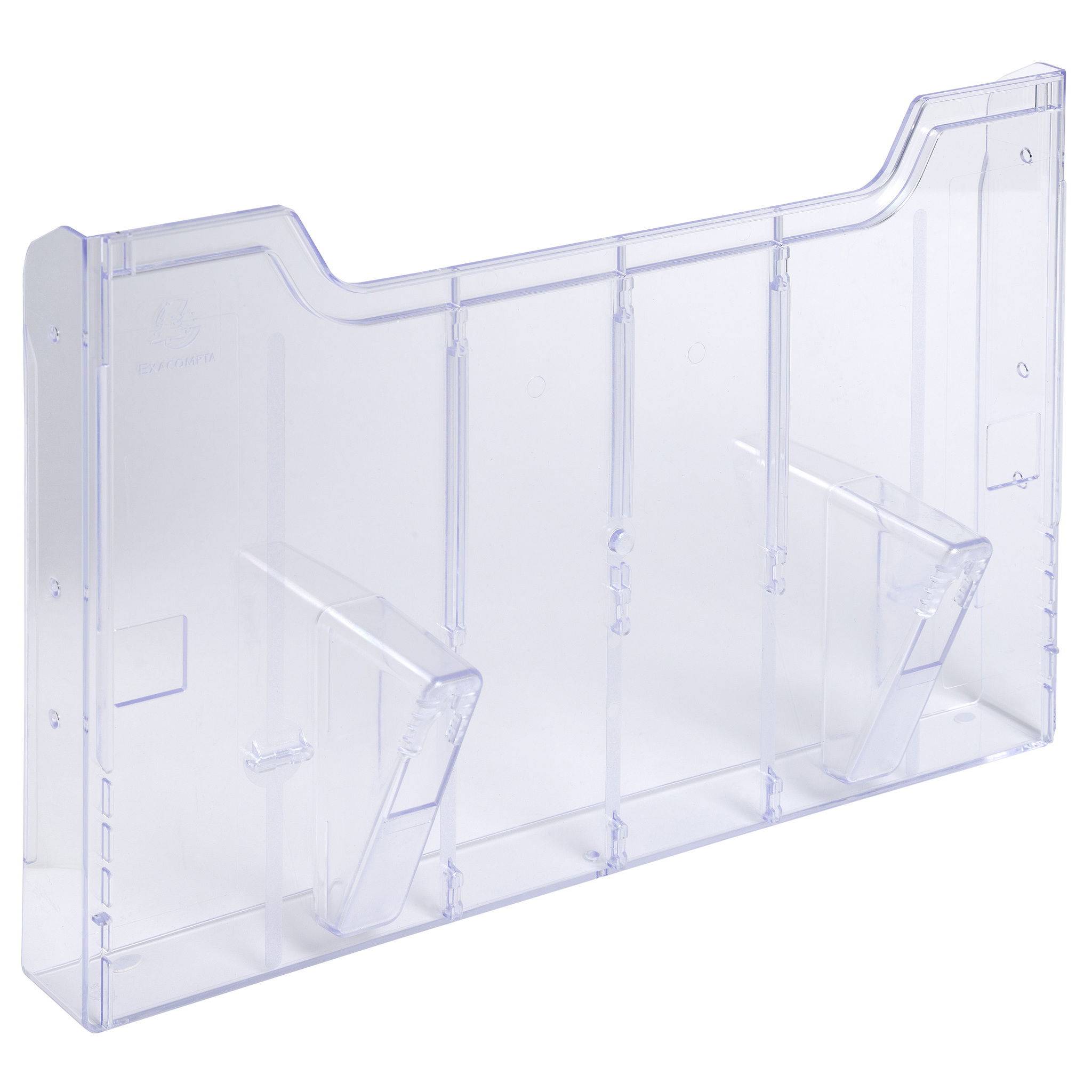 Exacompta Element für Wandprospekthalter A4 horizontal Exacryl Kristall 64158D