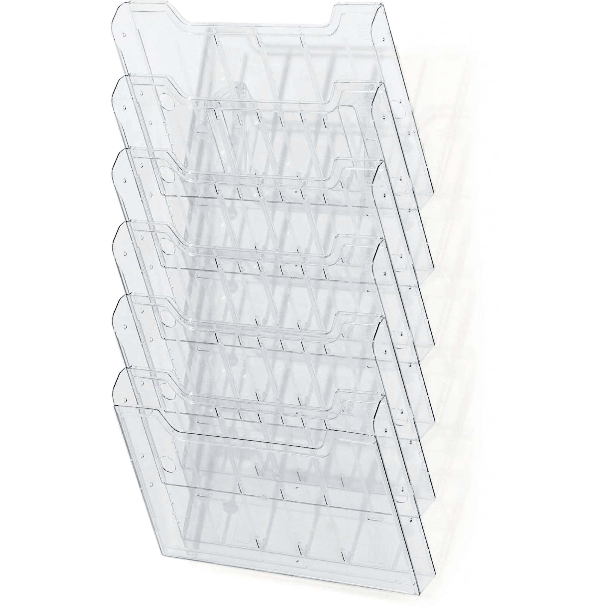 Exacompta Wandprospektständer horizontal 6 Fächer A4 Kristall 64258D