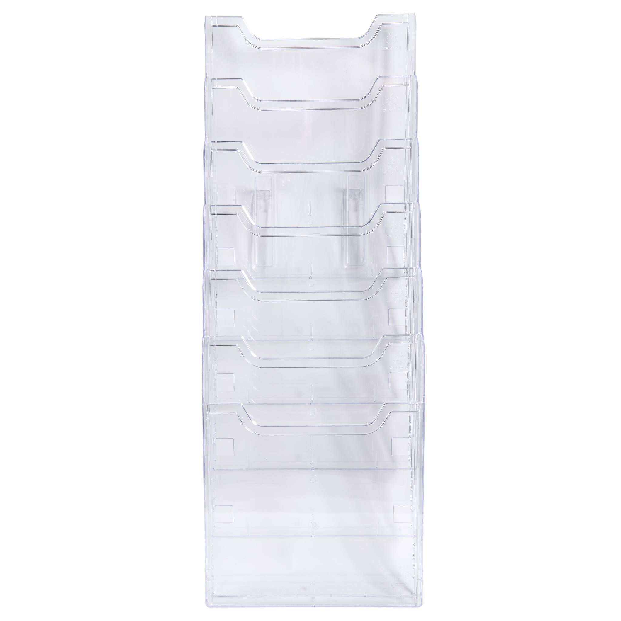 Exacompta modulierbarer Wandprospektständer vertikal 6 Fächer A4 Kristall 64758D