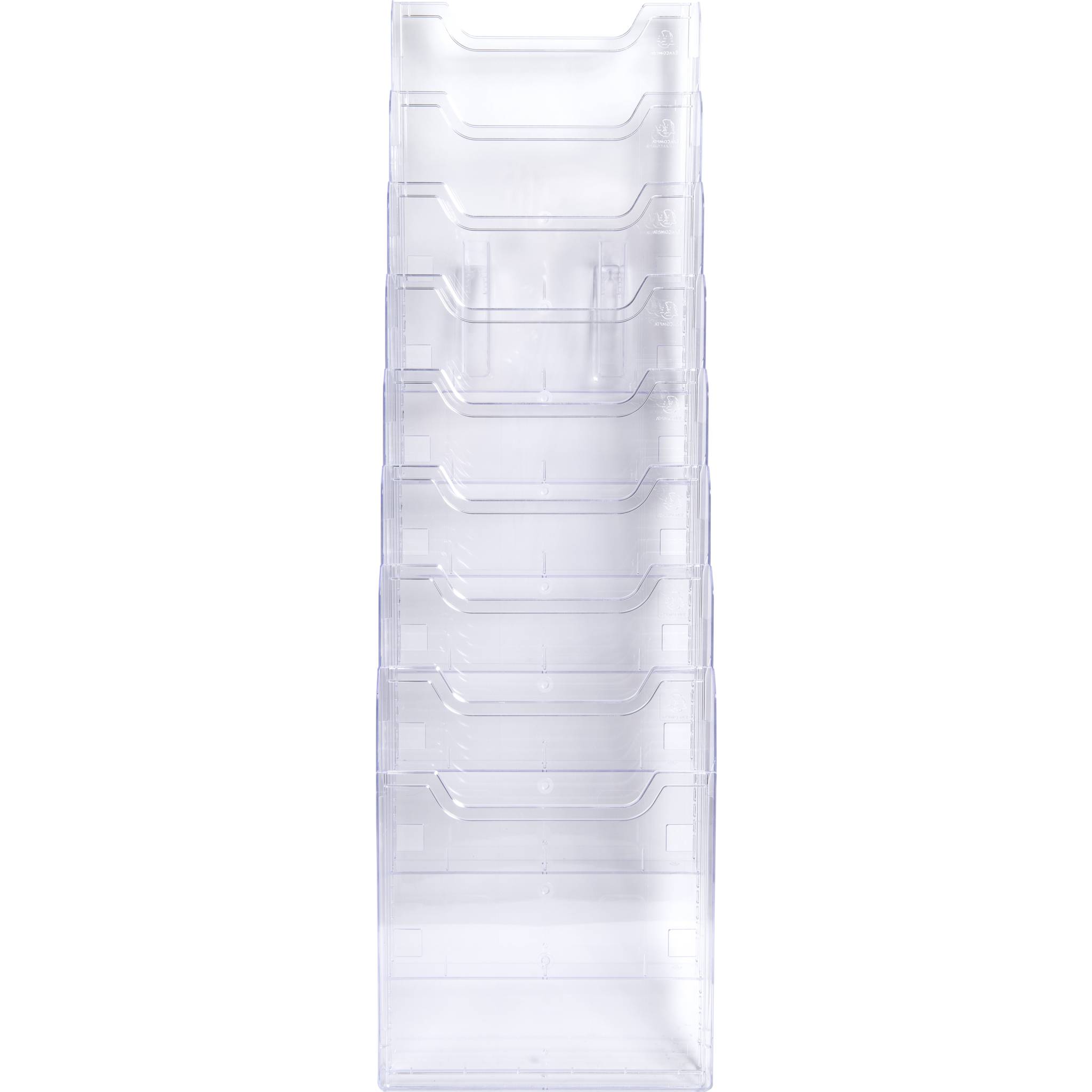 Exacompta modulierbarer Wandprospektständer vertikal 8 Fächer A4 Kristall 64858D