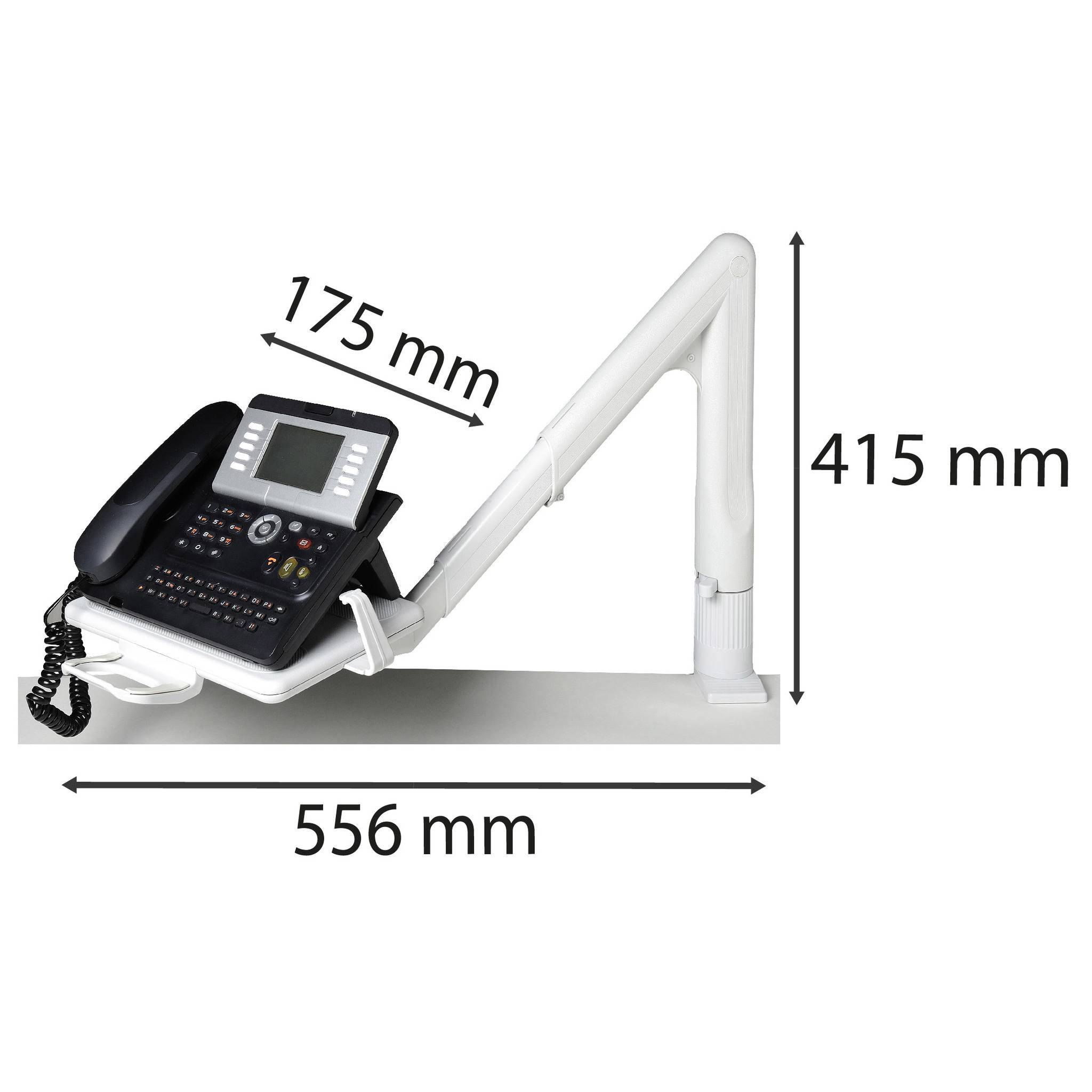 Exacompta Telefonschwenkarm - Lichtgrau - 86540D