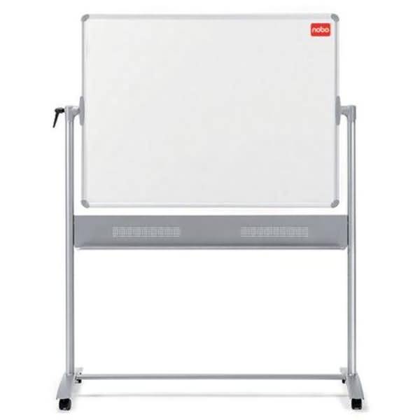 Dreh-Magnettafel Classic Mobil Stahl Aluminiumrahmen 150x120cm weiß
