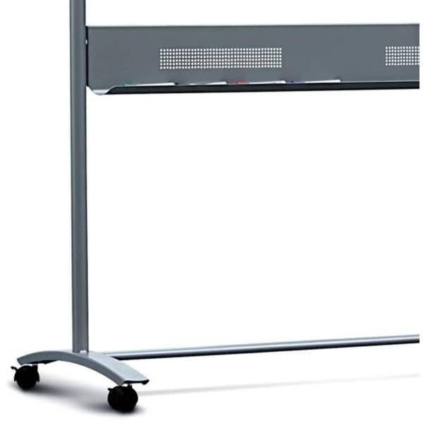 Dreh-Magnettafel Classic Mobil Stahl Aluminiumrahmen 150x120cm weiß