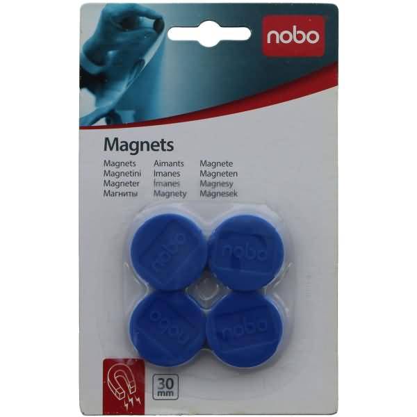 Magnet rund 30mm VE=4 Stück blau