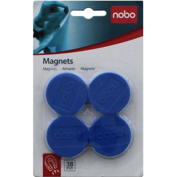 Magnet rund 38mm VE=4 Stück blau