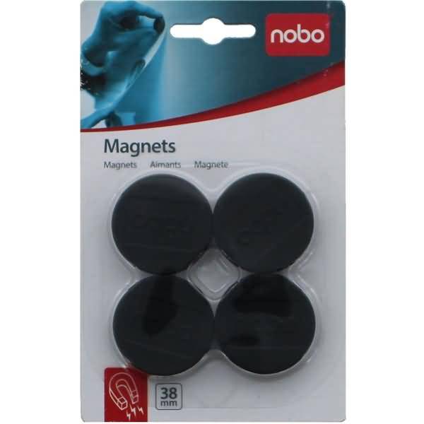 Magnet rund 38mm VE=4 Stück schwarz