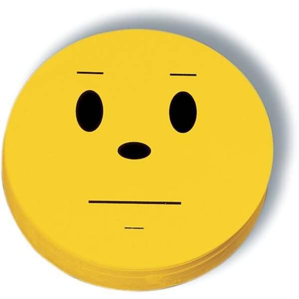 Moderationskarte Smiley neutral 10cm VE=VE=100 Stück gelb/schwarz