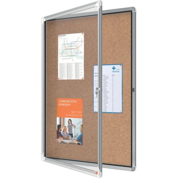 Schaukasten Innenbereich Kork Tür Sicherheitsglas 9xA4 kork