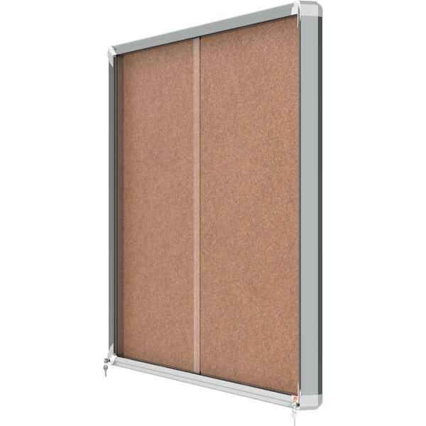 Schaukasten Innenbereich Kork Schiebetür Sicherheitsglas 18xA4 kork