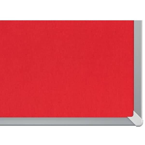 Filz-Notiztafel Widescreen 55 Zoll Aluminiumrahmen 1232x702mm rot