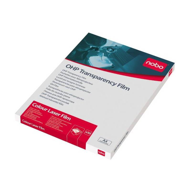 nobo Farb-Laserdrucker-Folie DIN A4, glasklar, PP, 120 my