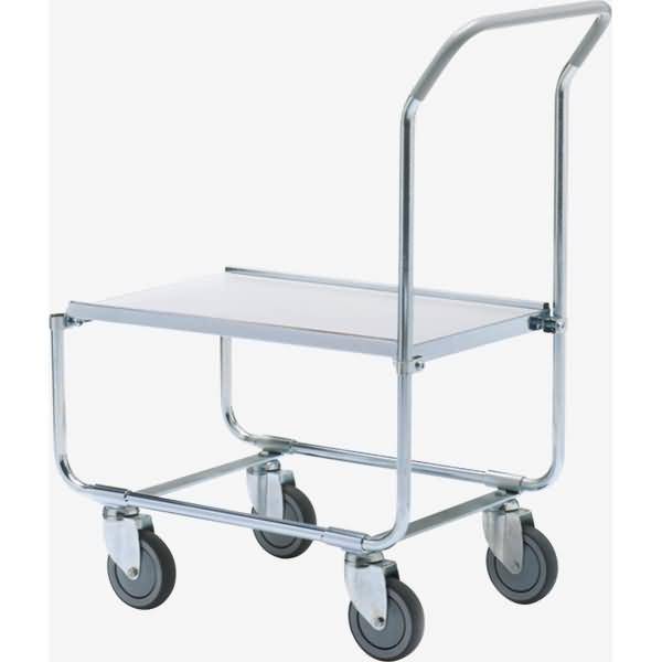 Stapelwagen erhöht 1 Etage 62x42,5cm silber