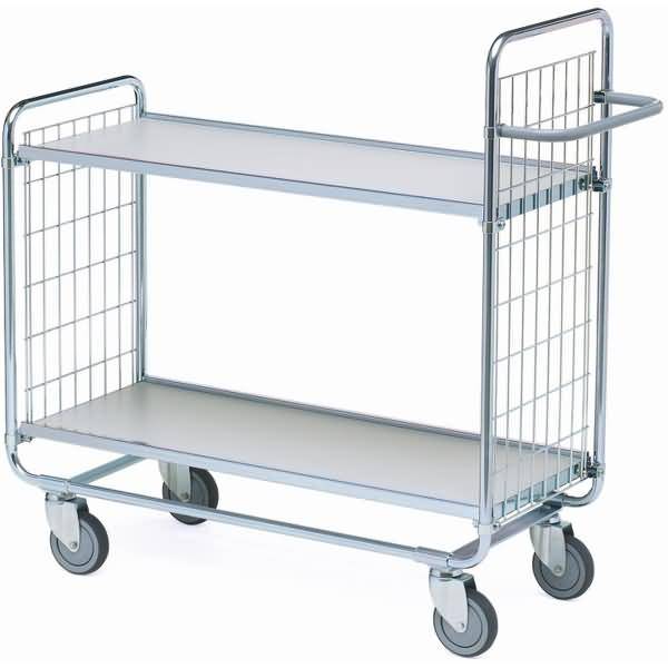 Etagenwagen Serie 100 2 Etagen 120x42,5cm silber