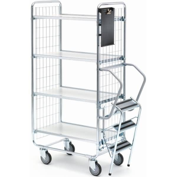 Leiterwagen Serie 100 4 Etagen 62x42,5cm silber
