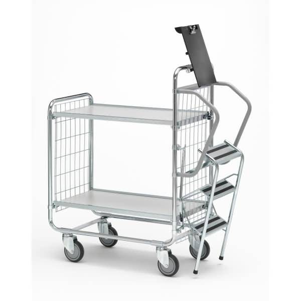 Leiterwagen Serie 100 2 Etagen 75x42,5cm silber