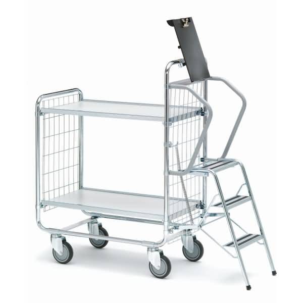 Leiterwagen Serie 100 3 Etagen 62x42,5cm silber
