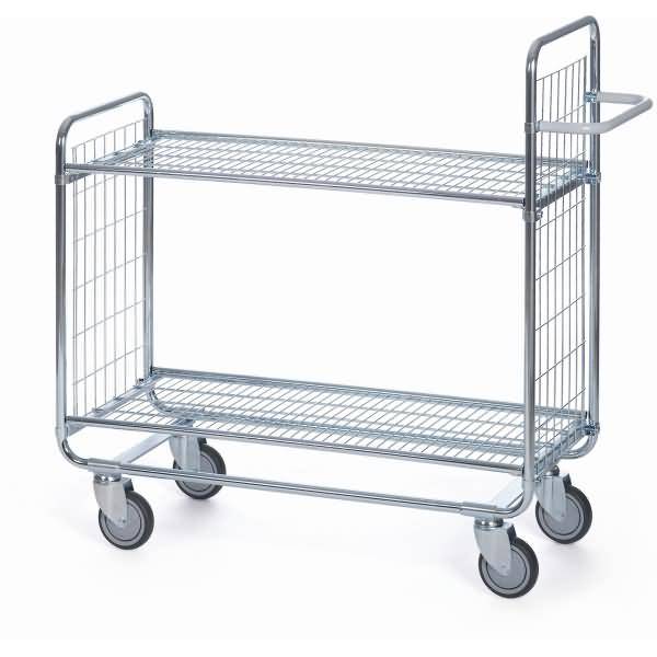 Gitterwagen Serie 100 2 Etagen 120x45cm silber