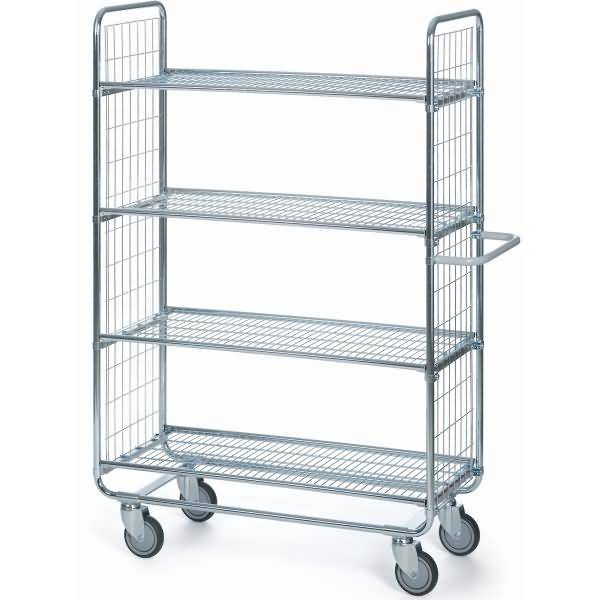 Gitterwagen Serie 100 4 Etagen 120x45cm silber