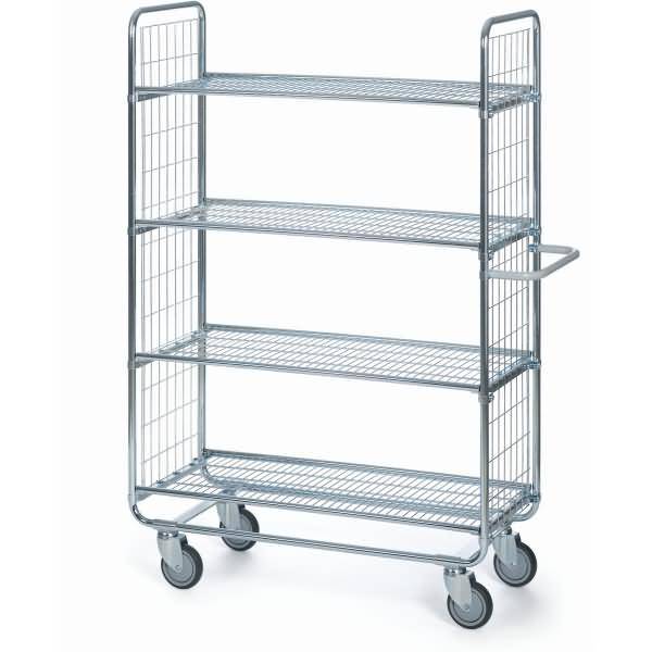 Gitterwagen Serie 100 4 Etagen 100x45cm silber