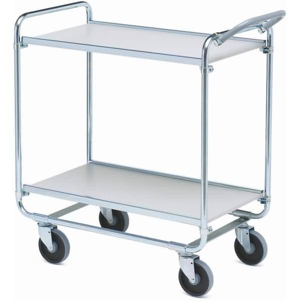Etagenwagen Serie 100 Populär 2 Etagen 75x42,5cm silber