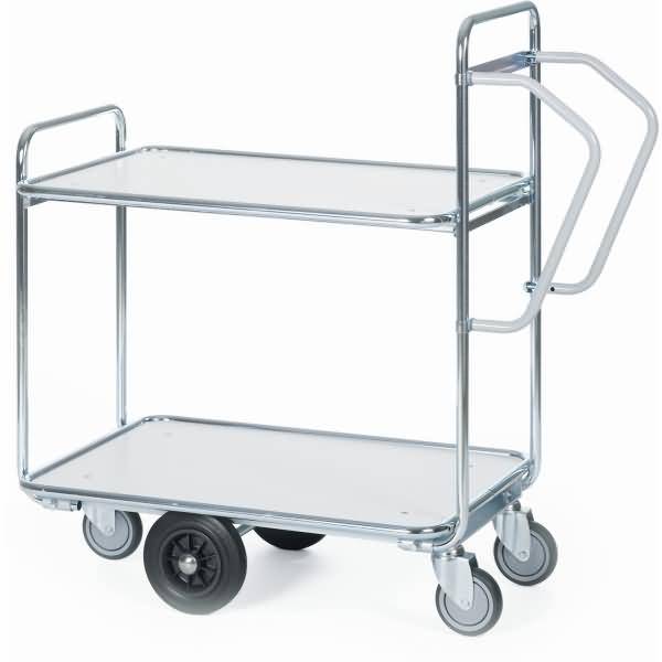 Etagenwagen Serie 200 2 Etagen 85x62cm silber