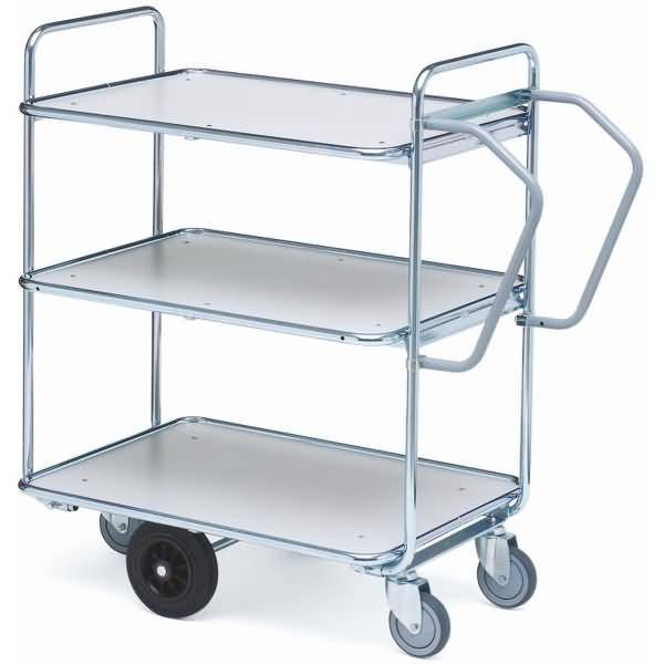 Etagenwagen Serie 200 3 Etagen 85x62cm silber