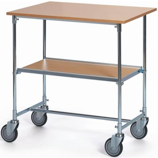 Tischwagen mittel 2 Etagen buche