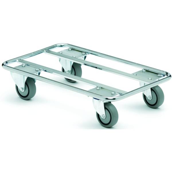 Stahlrohrwagen groß 1 Etage 86x64cm silber