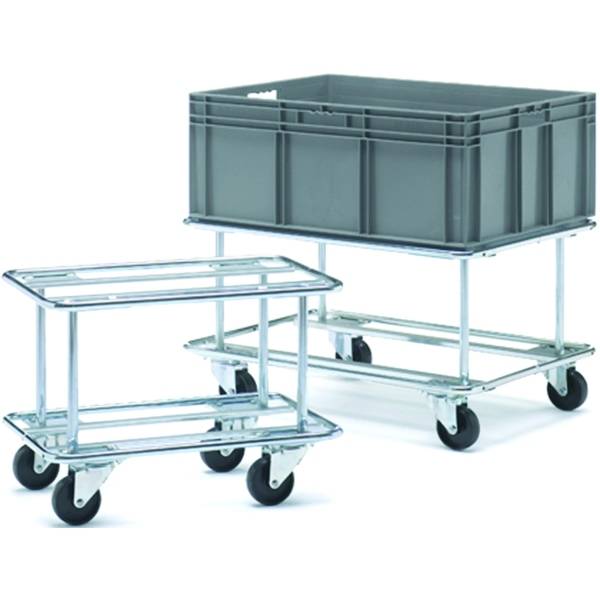 Fahrgestell erhöht 1 Etage 65,5x41cm silber