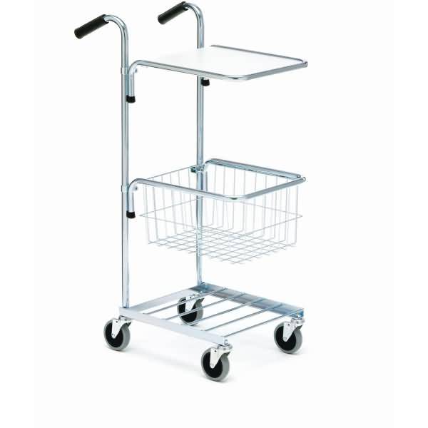 Miniwagen 1 Korb 3 Etagen 41x35cm silber