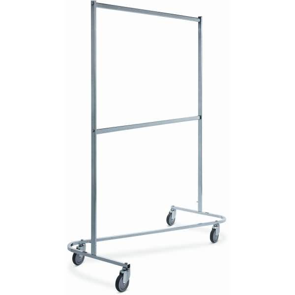 Konfektionsständer Z-Rahmen 2 Etagen silber