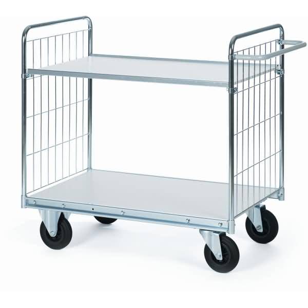 Etagenwagen Serie 300 Modell 22 2 Etagen 100x60cm silber